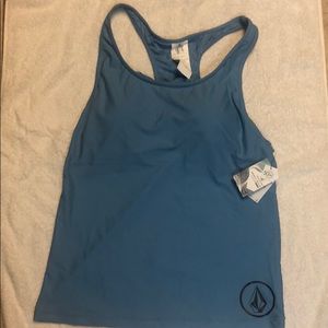 NWT Volcom Tankini Rash Guard XXL Blue